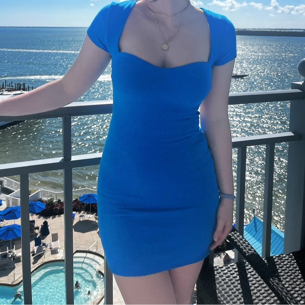 Princess Polly Bright Blue Mini Dress